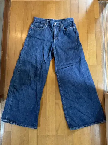 GAP 슈퍼 배기 데님 26 새상품 다크 린스