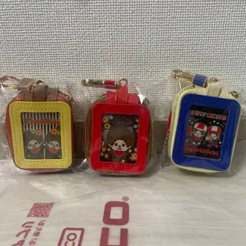 몽치치 액세서리 케이스 빨간색 파랑 노랑 세트 4