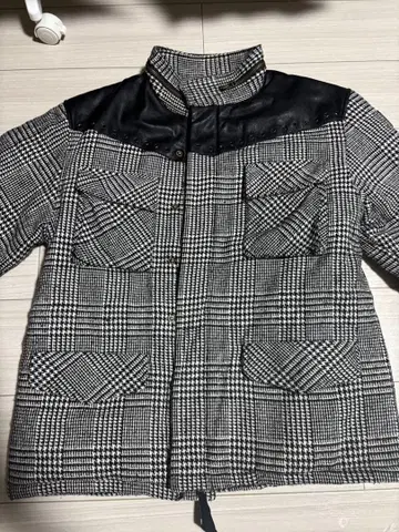 Suppliers 체크 무늬 가죽 자켓