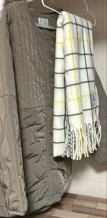 honeys 이패턴 퀼팅 블루종 studio clip 스톨