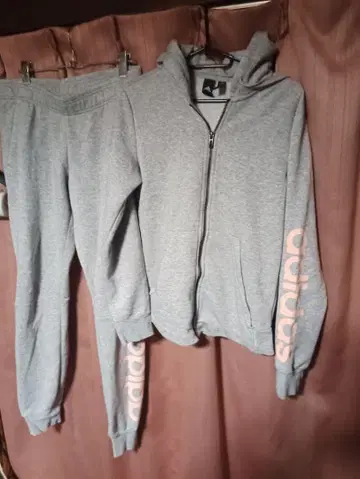 adidas 아디다스 그레이 맨투맨 셋업 후드 부착 사이즈 OT