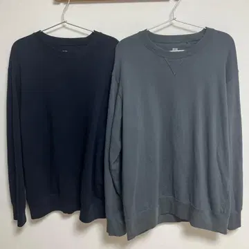 유니클로 스웨트 셔츠 긴팔 다크 그레이 네이비 맨투맨 XL