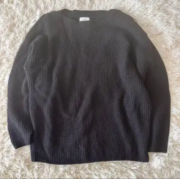 쉽스애니 AQUA 캐시미어 믹스 보트넥 니트 풀오버