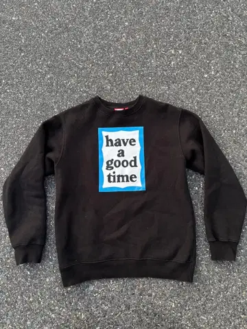 have a good time 맨투맨 블랙 x 블루 M