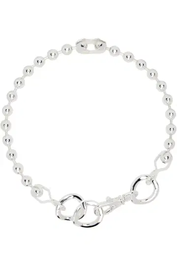 MARTINE ALI 실버 볼 체인 목걸이