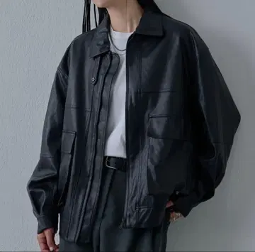 블랙 가죽 자켓 L 사이즈