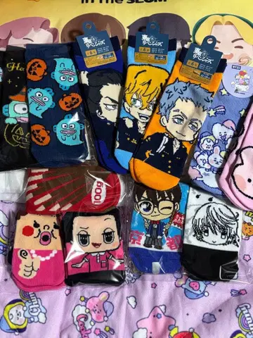 애니메이션 캐릭터 삭스 세트