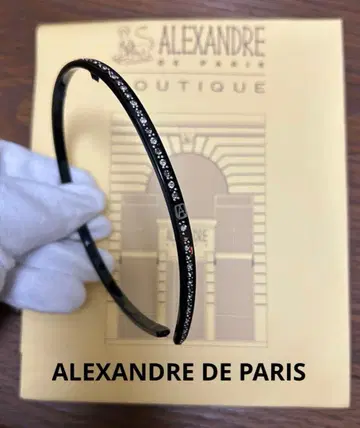 ALEXANDRE DE PARIS 스톤 장식 헤어밴드