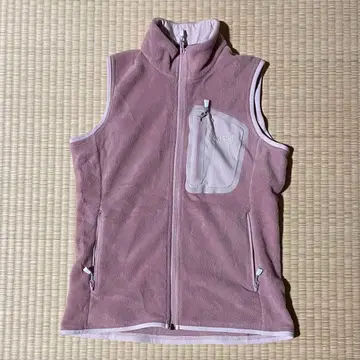 mont-bell 플리스 자켓 슬리브리스 핑크