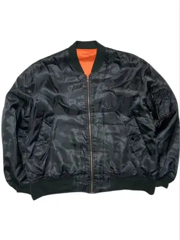 새상품급 MA-1 스타일 블랙 충전솜 나일론 자켓 라이더스 그런지