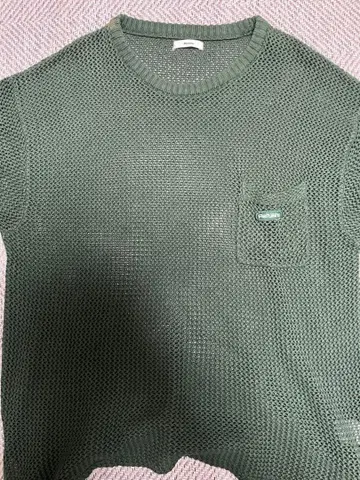 다크 그린 메쉬 편직 니트 L 사이즈