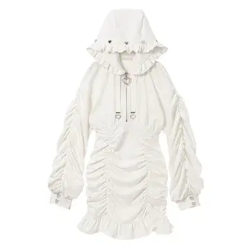 유메텐보 Dear My Love 하트 스터드 개더 쭈리 원피스