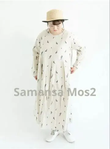 정가 이하! Samansa Mos2 꽃무늬 총 자수 원피스