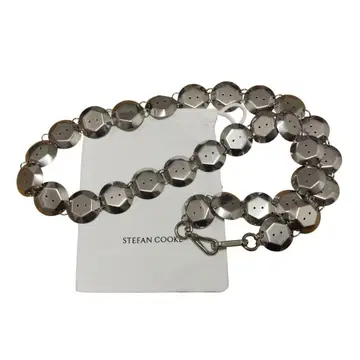 Stefan Cooke metal sequin strap silver