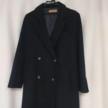 AMERI UNDRESSED 블랙 더블 브레스트 롱 코트