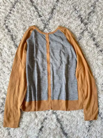 미사용 새상품 SEILIN & Co. 샌프란시스코 니트탑 가디건 바이컬러