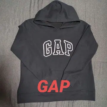 스테디셀러 GAP 블랙 후드티 로고 y2k L 사이즈