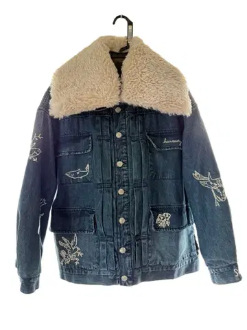 Sea New York 데님 보아 옷깃 자켓