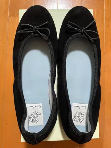 엠마 프랜시스 블랙 스웨이드 발레 슈즈 25cm