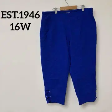 새상품급 EST.1946 [ 16W ] 블루 캐주얼 팬츠 버튼 포함
