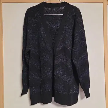 지나시스 블랙 V넥 가디건