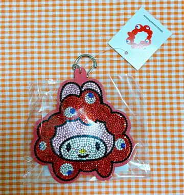 새상품 미야쿠미야쿠 마이멜로디 코스프레 반짝이 가죽 키링