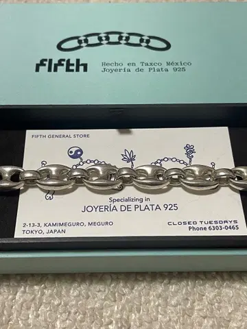 FIFTH GENERAL STORE 실버925 체인 팔찌