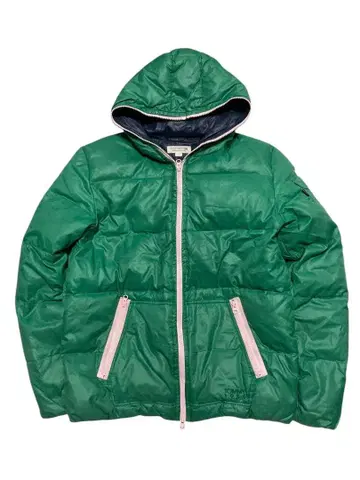 vintage TOMMY 후드 부착 다운 자켓 그린 L 상당