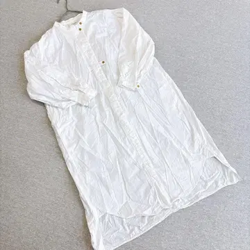 프릭스스토어 벌룬 슬리브 원피스 프리 사이즈 화이트 면 100%