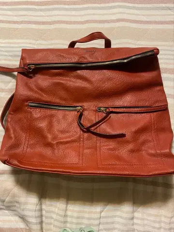 가죽 빨간색 럭색 백팩 천연 가죽