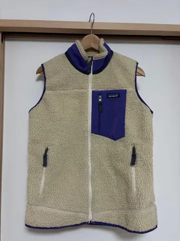 patagonia 여성용 M (남성용 S) 베이지/퍼플 배색 베스트