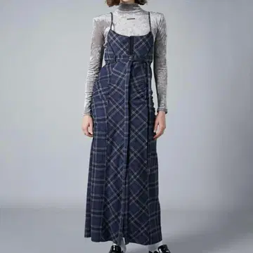 2WAY Shaggy Check Maxi One Piece