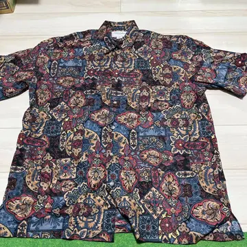 Kalaheo XL 반팔 셔츠 다색 패턴 하와이안 셔츠