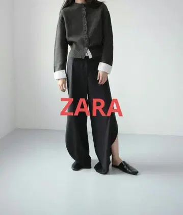 ZARA 콤비 니트 가디건 XL