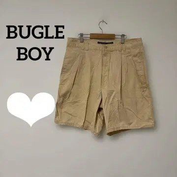 새상품급 BUGLE BOY 베이지 플리츠 숏팬츠