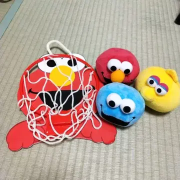 엘모 농구 세트 봉제 인형 공 포함