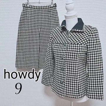 howdy 하운드 투스 패턴 스커트 셋업 9