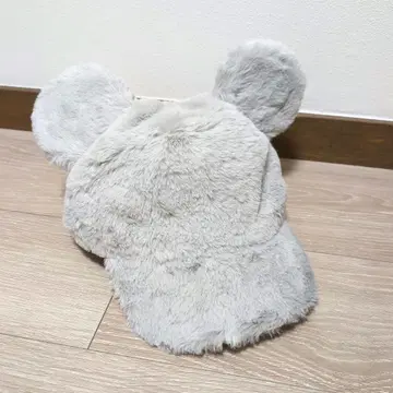 디즈니 복슬복슬 귀 달린 캡 그레이
