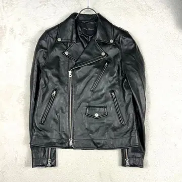 새상품급 어반 리서치 램 가죽 더블 라이더 자켓 블랙 S