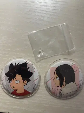 하이큐 코즈메 켄마 쿠로오 테츠로 캔뱃지 2개 세트