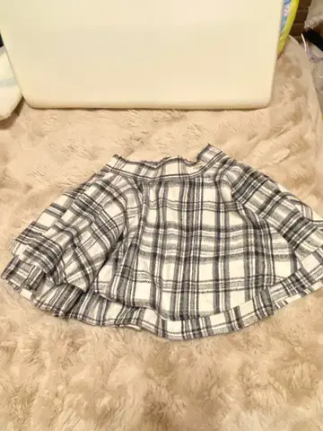 미셸 마카롱 체크 치마바지