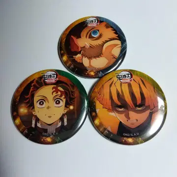 귀멸의 칼날 무한성편 결전의 덮개를 열다 캔뱃지 탄지로 이노스케 젠이츠