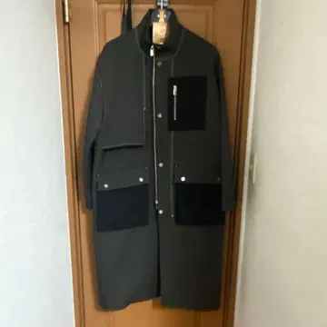 카키 롱 자켓 프론트 지퍼