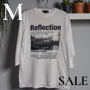 [ 당일 발송 ] Reflection M 프린트 들어간 7부 소매 티셔츠