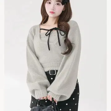 다리치 새상품 아지메 레이어드 니트