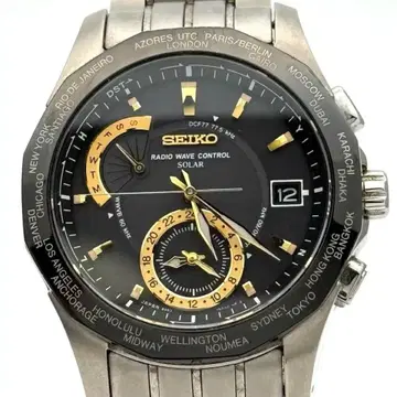 SEIKO 브라이츠 8B53-0AA1 TI/솔라 블랙 다이얼 작동