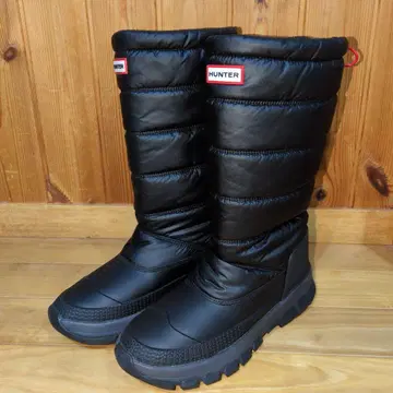 [ 새상품급! ] HUNTER 블랙 롱 스노우 부츠 사이즈 UK7