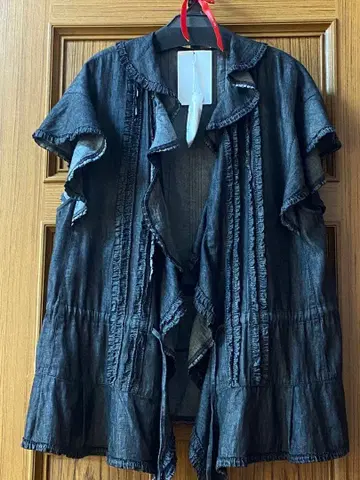 잉게보그 프릴 티어드 베스트 라이트 데님 5oz 무라시