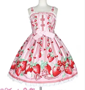 angelic pretty 갓 딴 딸기 JSK KC 세트