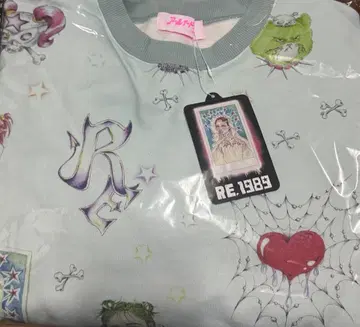 나카 리이사 RE. 손글씨 맨투맨 블루